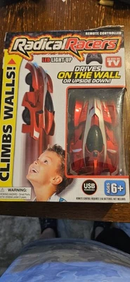 Radical Racers Red Remote Control Drives On Wall Tested New Open Box. - Image 1 of 4