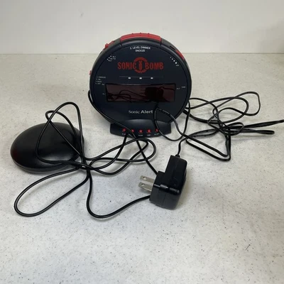 Sonic Alert V3 Sonic Bomb Loud Alarm Clock W/ Super Shaker Bed Vibrator Works - Image 1 of 4
