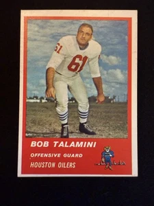 1963 Fleer Bob Talamini (#39) EX Rookie Card, Houston Oilers Guard ^GRUMPYBUCK^ - Picture 1 of 2