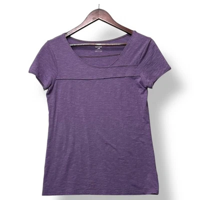 Camiseta Horny Toad Mujer Púrpura Algodón Orgánico Tencel Cuello Redondo Talla S Sostenible Foto 1 de 4