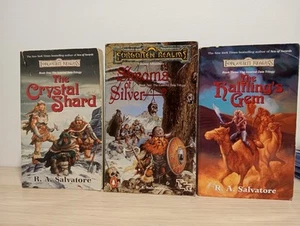 The Icewind Dale trilogy RA Salvatore Forgotten Realms Shard, Silver Gem  D&D - Foto 1 di 3