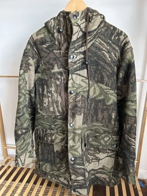 Cabela’s Pendleton 100% Wool Camo Hunting Hooded Parka Coat Men’s M Outdoorsman - Image 1 of 4