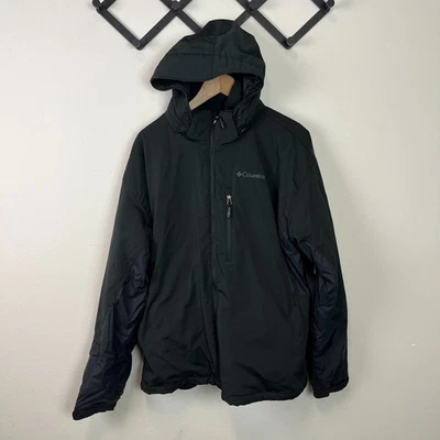 Columbia Mens XXL Omni-Shield Winter Coat black hooded softshell - Image 1 of 4