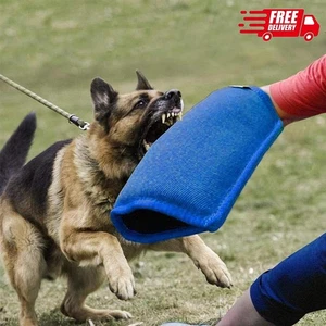 1 Pieces Jute Training Tugging Arm Protection Durable Dog Bite Sleeve Blue UK - Picture 1 of 13