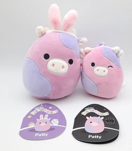 Squishmallows lot of 2 Patty the pink cow Easter select series clip 4" plush - Picture 1 of 3