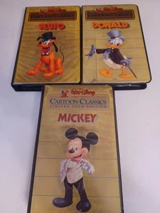 WALT DISNEY CARTOON CLASSIC MICKEY DONALD PLUTO LIMITED GOLD EDITION VHS - Bild 1 von 13