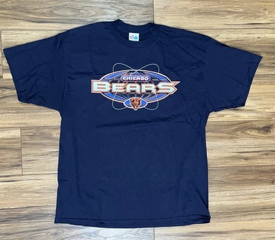 Винтажная синяя футболка Majestic Chicago Bears размер XL  - Изображение 1 из 4