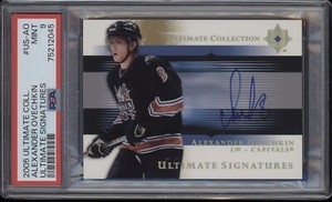 ALEXANDER OVECHKIN PSA 9 2005 UD ULTIMATE COLLECTION SIGNATURES ROOKIE AUTO RC