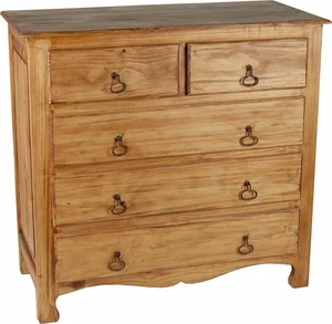 Kommode Mexico Möbel 105x100x49 cm Landhausstil Massivholz Pinie Honig - Bild 1 von 4