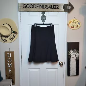 Vintage Y2k Apostrophe Black Pleated Knee Length Skirt 8 - Picture 1 of 7