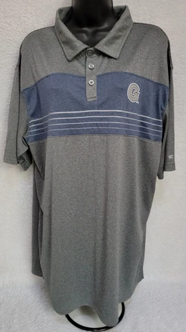 Colosseum Mens Gray Blue White Georgetown Polo Shirt Size XL Cover