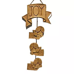 Rare Vintage 1978 Abbey Press Christmas Joy Angels Door Wall Hanging 25" Long - Picture 1 of 7
