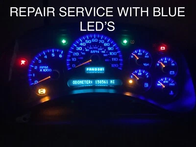 2006 Silverado Tahoe Yukon Instrument Cluster Repair Service  - Blue Leds - Image 1 of 4