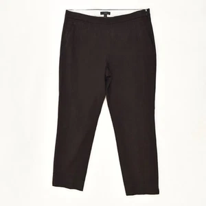 J.Crew Pants 10 Black Stretch Cotton Twill Flat-Front Slim Fit Ankle Skinny - Picture 1 of 6