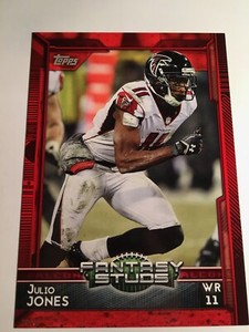 2015 Topps Jumbo 5x7 Red Parallel Julio Jones Falcons FS 327 #'d 20/25 Low S&H