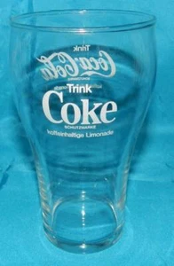 Germany Coca-Cola Trink Coke Koffeinhaltiga Limonada 0.4 Liter Tapered Glass - Picture 1 of 2