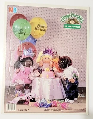 1984 CABBAGE PATCH KIDS Jigsaw Birthday Puzzle Milton Bradley 25 Piece - Vintage - Image 1 of 4