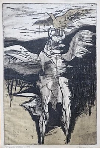 Ricardo Tau - La Bestia Aletea - Aguafuerte (p/a) Firmada - Picture 1 of 3