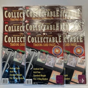 9 ct. Lote de tarjetas coleccionables JM paquete de 10 páginas Protect-A-Card sin ácido NUEVO - Imagen 1 de 3