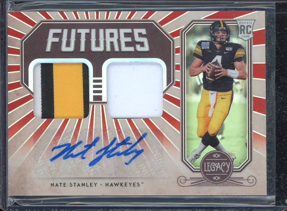 2020 Panini Legacy Futures Dual Patch Autographs Ruby #30 Nate Stanley 88/100 - Image 1 of 1