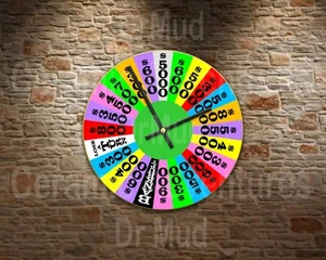 Neat Wheel of Fortune Wheel Watchers wall Clock - Picture 1 of 1