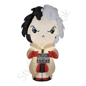 Disney Villains luftgeblasene aufblasbare Cruella de Vil 5 Fuß LED gruselige Deko NEU - Bild 1 von 3