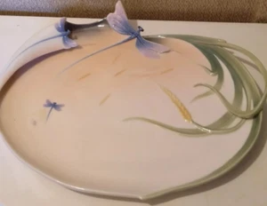 Franz Porcelain Beautiful Dragonfly Plate FZ00172 - Picture 1 of 3