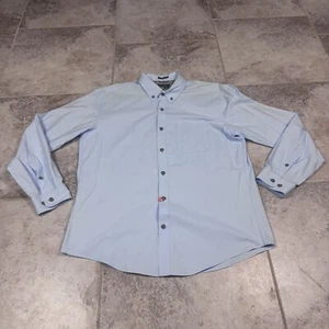 Eddie Bauer Travex Getaway Shirt Mens Large Blue Classic Fit Button Down - Picture 1 of 12