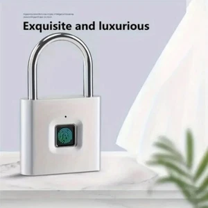 Silver Smart Fingerprint Lock -Rechargeable- Gym Bag Luggage Office+ *US SELLER* - Picture 1 of 4