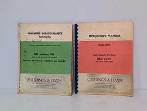 Set of 2 Giddings & Lewis Maintenance (PUB 372) and Operator's (PUB 355) Manuals - Picture 1 of 8