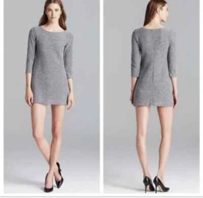 Theory Mimi H. Plentiful Tweed Mini Dress Large Quiet Luxury Minimalist Style - Image 1 of 4