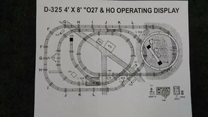 LIONEL D-325 HÄNDLERDISPLAY - 4' x 8' "O27" & "HO" LAYOUT ANLEITUNG FOTOKOPIE - Bild 1 von 5