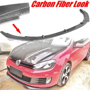 Carbon Fiber Look Front Lip Splitter FOR Golf GTI MK6 2009-2012 - Picture 1 of 6
