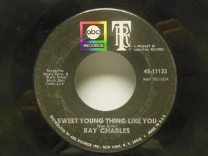 RAY CHARLES: Sweet Young Thing Like You / They're Playing My Song. 45 RPM VG+ - Picture 1 of 2
