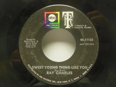 RAY CHARLES: Sweet Young Thing Like You / They're Playing My Song. 45 RPM VG+ - Image 1 of 2