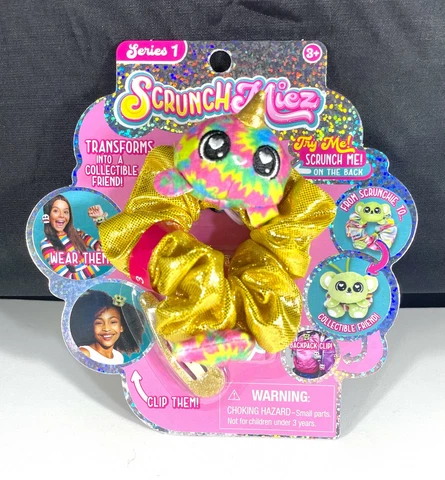 NEW!  Scrunchmiez  Series 1 Collectible - Bumble #3 Tie Dye Scrunchy Hair Clip Cover