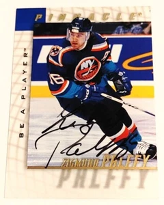 ZIGMUND PALFFY 1997-98 PINNACLE BE A PLAYER #135 AUTO NEW YORK ISLANDERS A2 - Picture 1 of 2