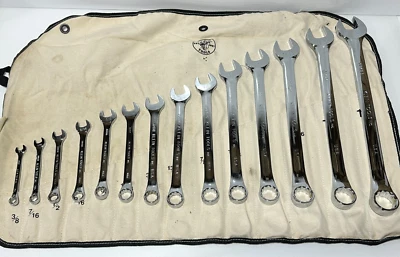 Juego de llaves combinadas Klein Tools HECHO EN EE. UU. (Raro) 68406 14 piezas SAE 3/8" a 1-1/4" Foto 1 de 4