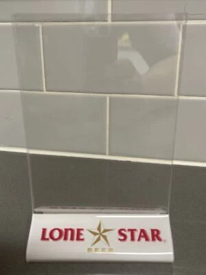 Tienda de mesa acrílica Lone Star Beer 6"x 4"... Lone Star Brewing co. Texas de colección Foto 1 de 2