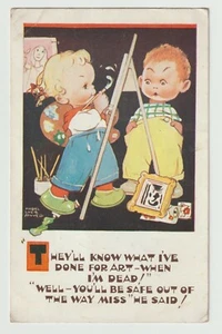 Postcard Valentine's -Mabel Lucie Attwell - They'll know what I've done - c1957 - Picture 1 of 2