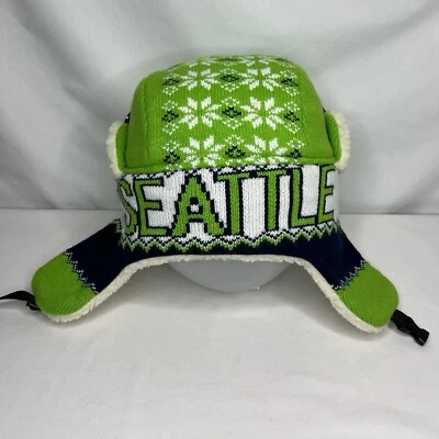 Sombrero Seattle Trapper Sombrero Nórdico Oreja Solapa Verde Usado en Excelente Condición Foto 1 de 4