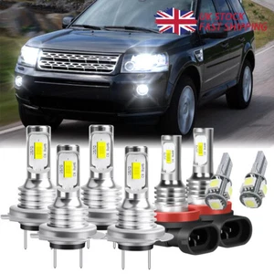 For Freelander 2 Headlights Land Rover Bulbs 2006-14 Xenon White Fog & Sidelight - Picture 1 of 12