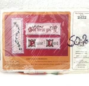 1986 The Creative Circle #2422 Cross Stitch Kit Bookmarks NOS Sealed - Picture 1 of 5