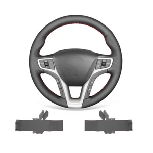 DIY Custom Interior Leather Car Steering Wheel Cover Wrap For Hyundai i40 2011- - Picture 1 of 11