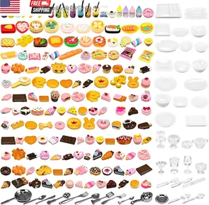 200Pcs Miniature Landscape Food Drinks Bottle Mini Toys Doll House Kitchen Play - Picture 1 of 8