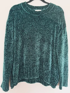 Christian Siriano NY Women Soft Green Velvet Knit Pullover Sweater Womenโs XL - Picture 1 of 5