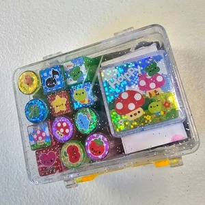 Happy Kawaii Stamp set stampers Japan Retro Collectible Gifts Planner Used - Picture 1 of 4