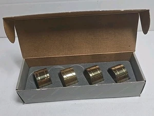 Anillos servilleteros Devon de latón pulido Baldwin caja de 4 redondos #7534 EE. UU. - Imagen 1 de 4