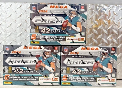 2024 Panini Prizm NFL Football Mega Box Target - FRESH CASE- PINK PULSAR PRIZMS - Image 1 of 4