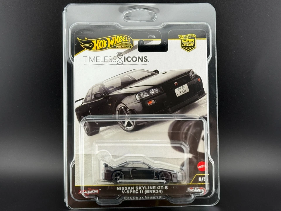 Hot Wheels Nissan V-Spec II (BNR34) Timeless Icone FPY86-961 N 1/64 Chase - Immagine 1 di 1